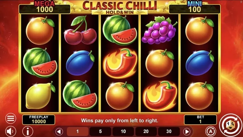 Classic Chilli Hold & Win - τροχοί 5x3 με σύμβολα τσίλι